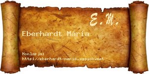 Eberhardt Mária névjegykártya